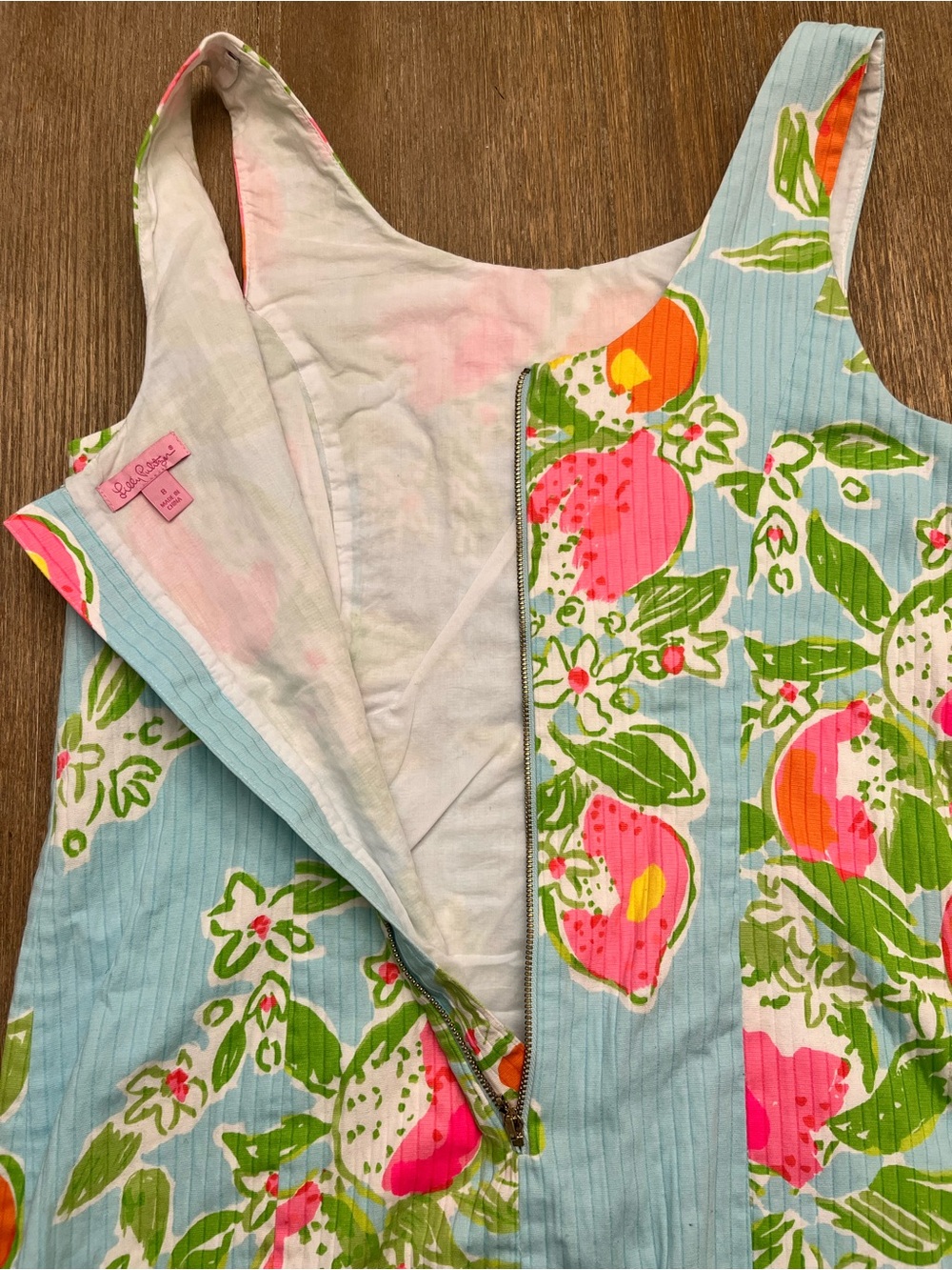 Lilly Pulitzer Women's Cathy Shift Dress Pool Blue, Pink Lemonade Size 8 - Picture 12 of 13